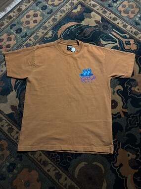 Obey Take A Peek Brown Graphic Short Sleeve T-Shirt Size Medium